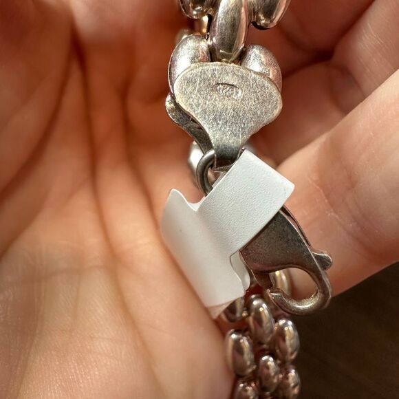 SALE! Unisex 7.25" Solid Sterling silver bracelet stamped 925 Italy! - Picture 6 of 12